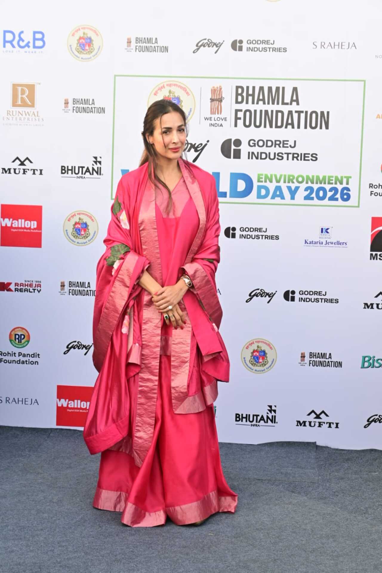 Malaika Arora looked gorgeous in an ethnic suit as she was seen attending an event in the city.